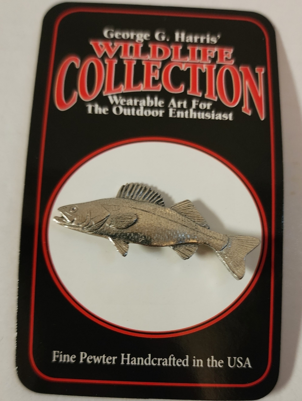 Walleye Pewter Lapel Pin NIB